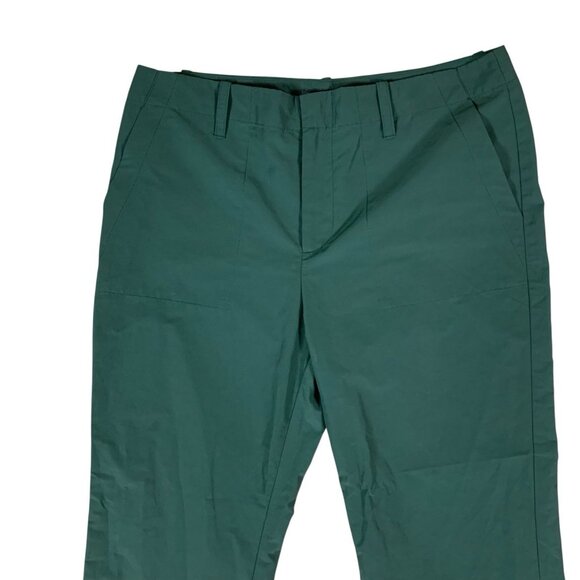 Kal Rieman Cropped Tailored Trousers Stretch Work Pants Dark Green 10 Women’s - Picture 2 of 6